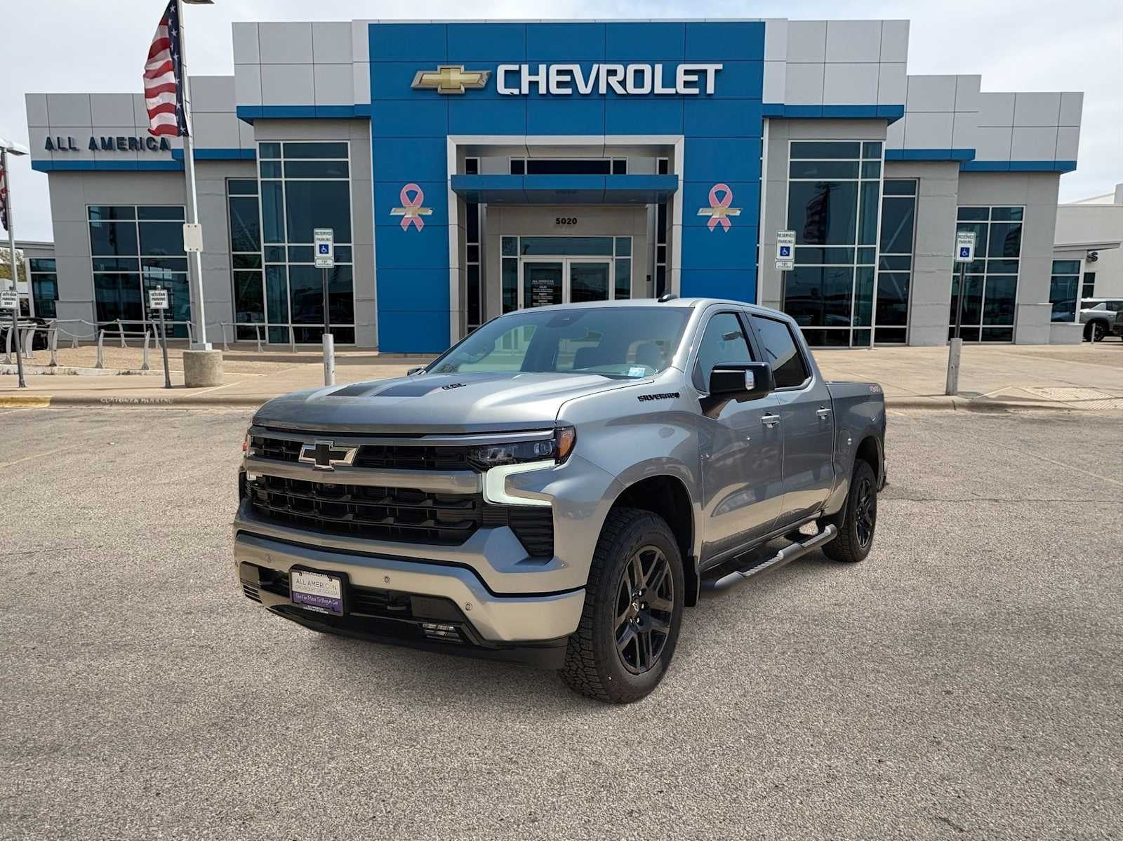 2026 Chevrolet Silverado 1500 RST in Sterling Gray Metallic — front three-quarter view