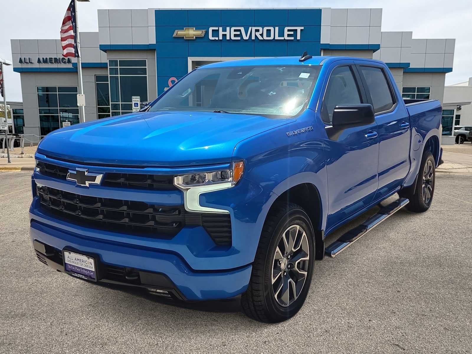 2025 Chevrolet Silverado 1500 RST in Riptide Blue Metallic — front three-quarter view