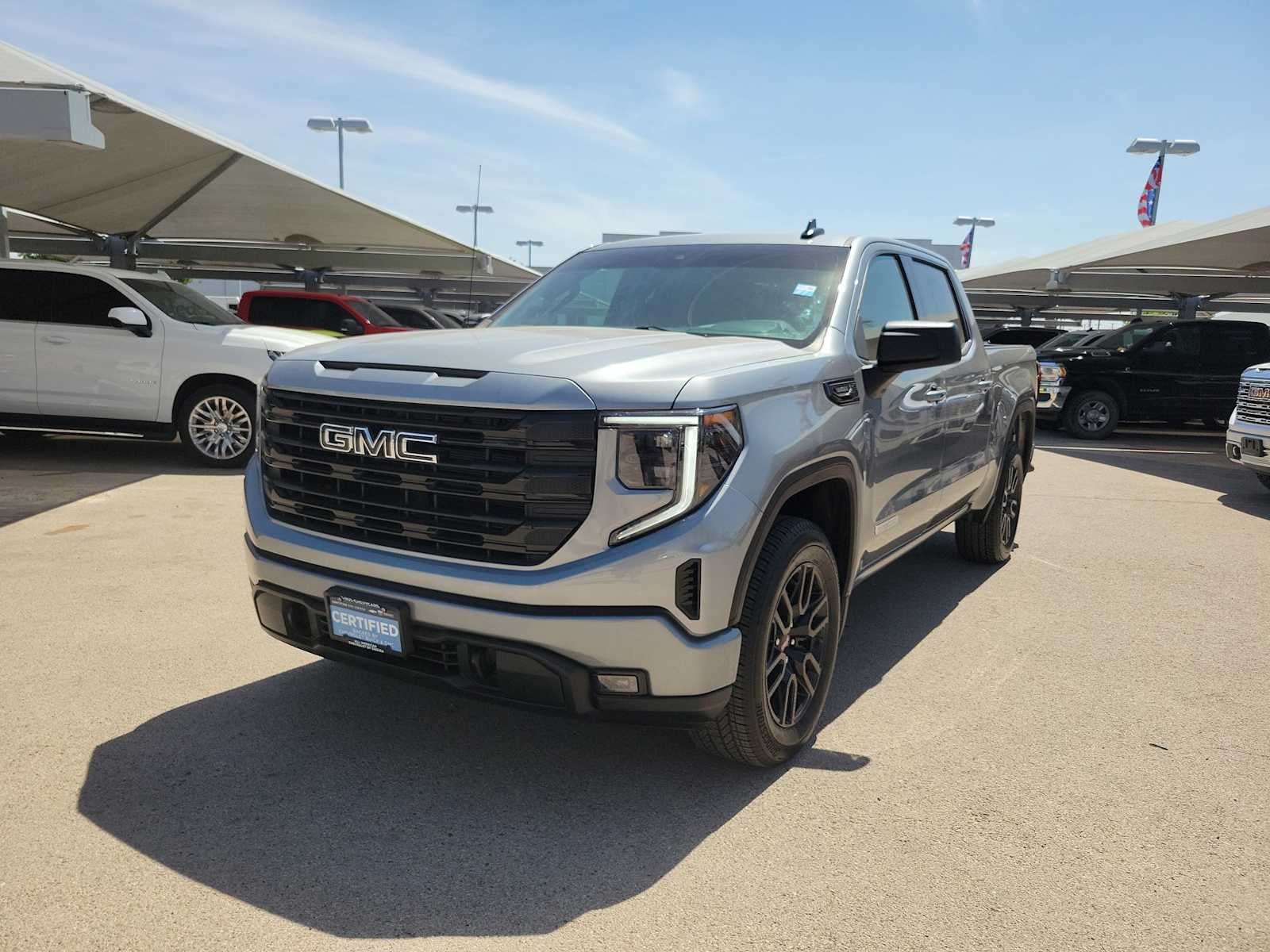 2026 GMC Sierra 1500 Elevation in Sterling Metallic — front three-quarter view